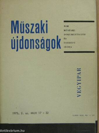 Műszaki Újdonságok 1973/2. MUV 17-32.