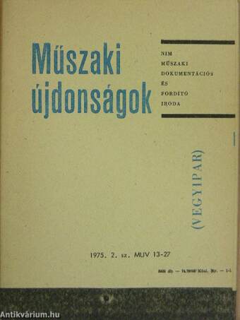Műszaki Újdonságok 1975/2. MUV 13-27.