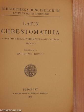 Latin chrestomathia