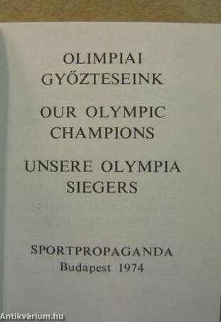 Olimpiai győzteseink (minikönyv)/Olimpiai győzteseink (mikrokönyv) (számozott) - Fémbetétes fa díszdobozzal