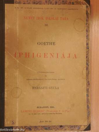 Goethe Iphigeniája (gótbetűs)