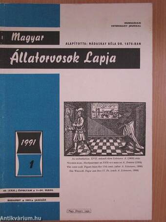 Magyar Állatorvosok Lapja 1991. január-december