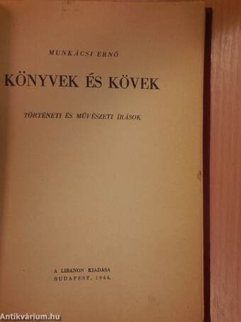 Könyvek és kövek