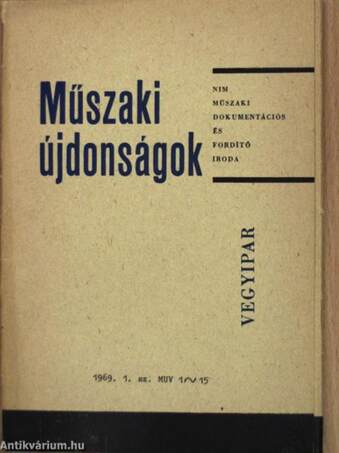Műszaki Újdonságok 1969/1. MUV 1-15
