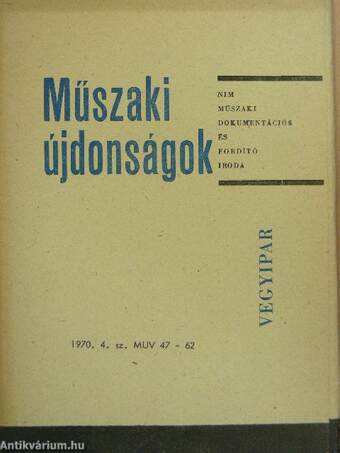 Műszaki Újdonságok 1970/4. MUV 47-62.