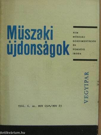 Műszaki Újdonságok 1966/6. MUV 69-83.