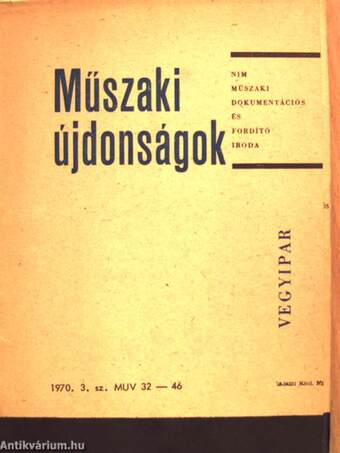 Műszaki Újdonságok 1970/3. MUV 32-46.