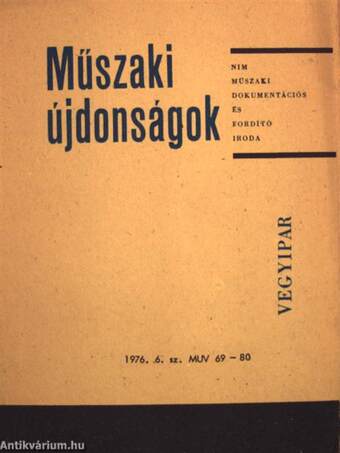 Műszaki Újdonságok 1976/6. MUV 69-80.