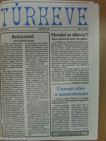 Túrkeve/Jász-Nagykun-Szolnok/Ványi Hírlap 1989-1990. (vegyes számok) (21 db)