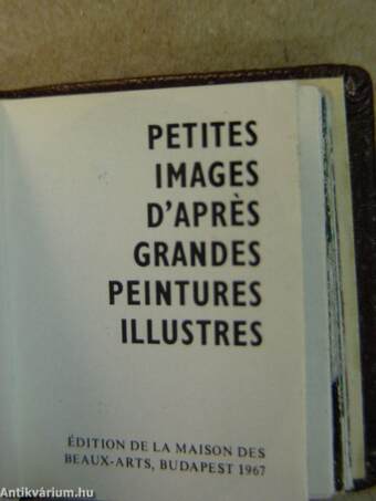 Petites images d'aprés grandes peintures illustres (minikönyv)