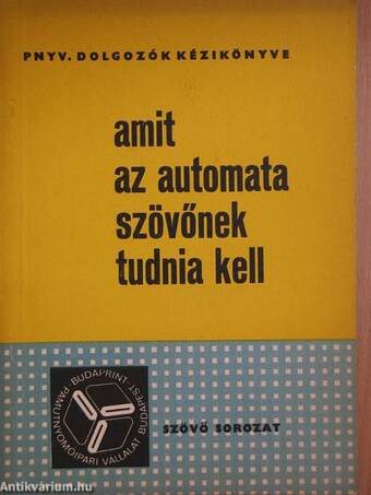 Amit az automata szövőnek tudnia kell