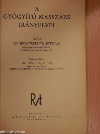 A gyógyító masszázs irányelvei