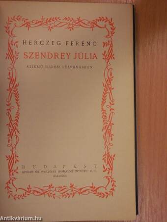 Szendrey Júlia/Majomszínház/Ünnepi játék