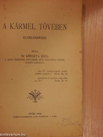 A Kármel tövében