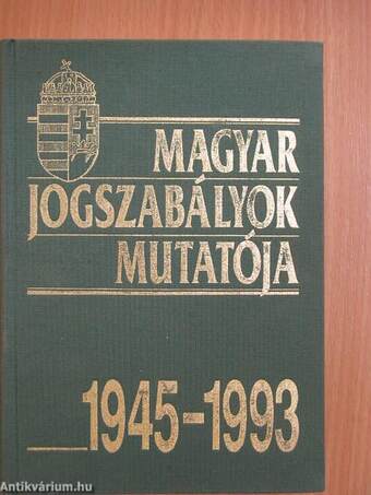 Magyar jogszabályok mutatója 1945-1993