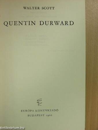 Quentin Durward