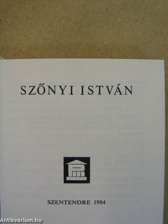 Szőnyi István (minikönyv)