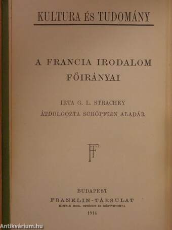 A francia irodalom főirányai