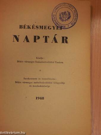 Békésmegyei naptár 1948