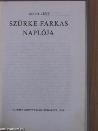 Szürke Farkas naplója