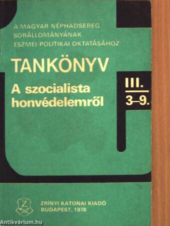 Tankönyv a szocialista honvédelemről