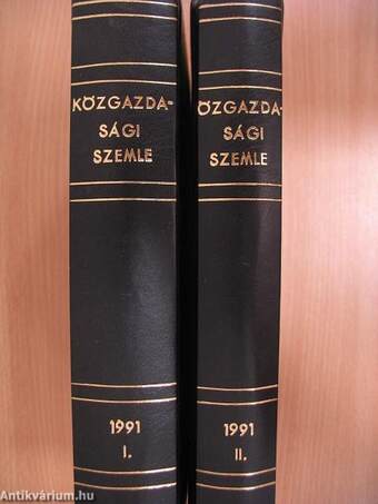 Közgazdasági Szemle 1991. január-december I-II.