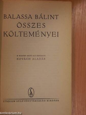 Balassa Bálint összes költeményei