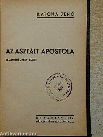 Az aszfalt apostola