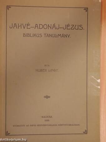 Jahvé-Adonáj-Jézus