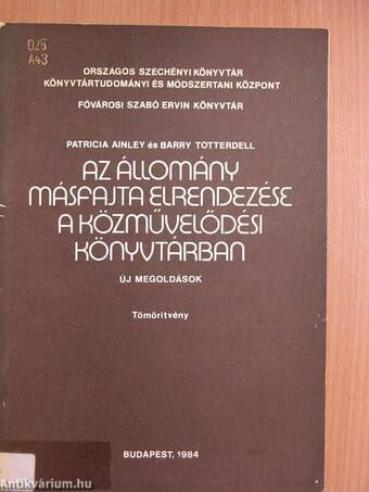 Az állomány másfajta elrendezése a közművelődési könyvtárban