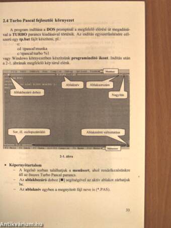 Programozáselméleti alapismeretek, programozás Turbo Pascal nyelven