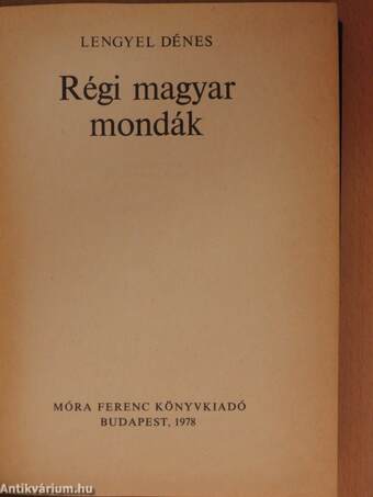 Régi magyar mondák