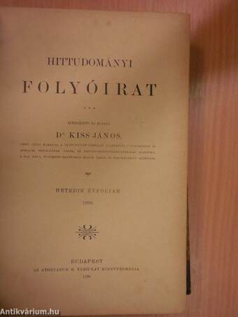 Hittudományi folyóirat 1896.