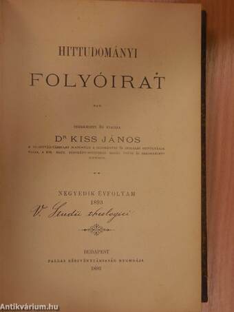 Hittudományi Folyóirat 1893.