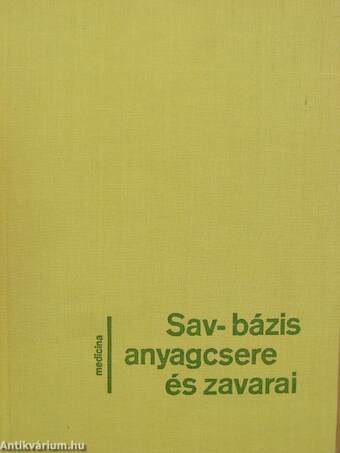 Sav-bázis anyagcsere és zavarai