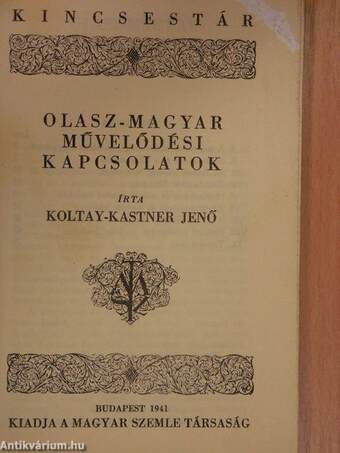 Olasz-magyar művelődési kapcsolatok