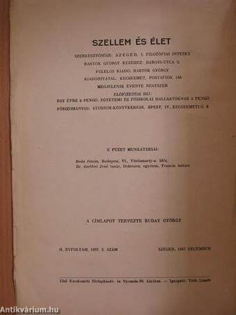 Szellem és Élet 1937/2.