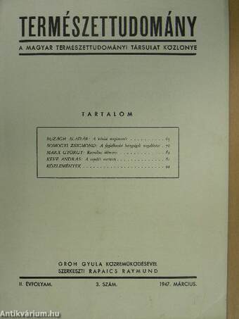 Természettudomány 1947. március
