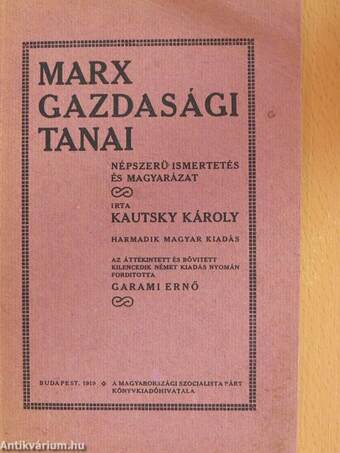 Marx gazdasági tanai