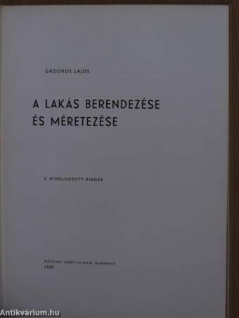 A lakás berendezése és méretezése