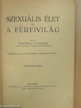 Szexuális élet és a férfivilág