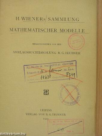 H. Wieners Sammlung Mathematischer Modelle