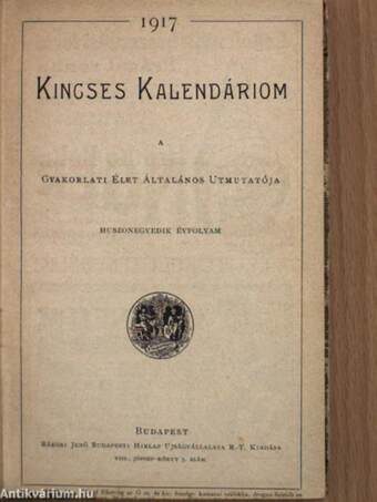 Kincses Kalendáriom 1917.