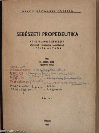 Sebészeti propedeutika I-II.