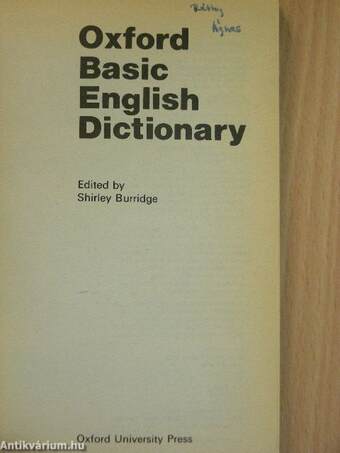 Oxford Basic English Dictionary