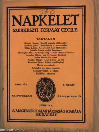 Napkelet 1933. június 1.