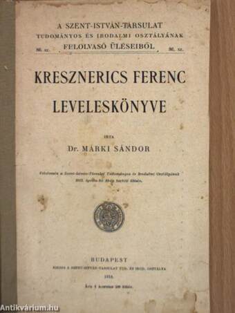 Kresznerics Ferenc leveleskönyve