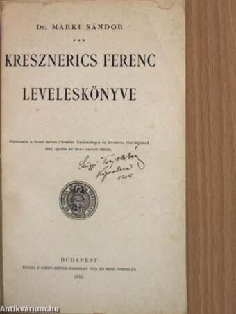 Kresznerics Ferenc leveleskönyve