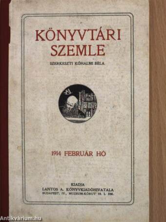 Könyvtári Szemle 1914. február 15./Magyarország Bibliográfiája 1914. február 15.