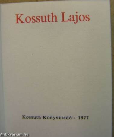 Kossuth Lajos (minikönyv)